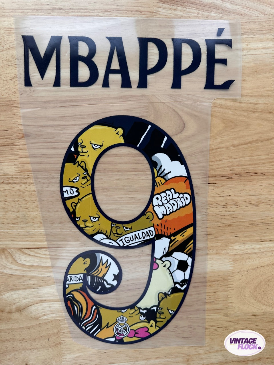 Flocage Mbappé N°9 Real Madrid 2024 Tour USA vintage