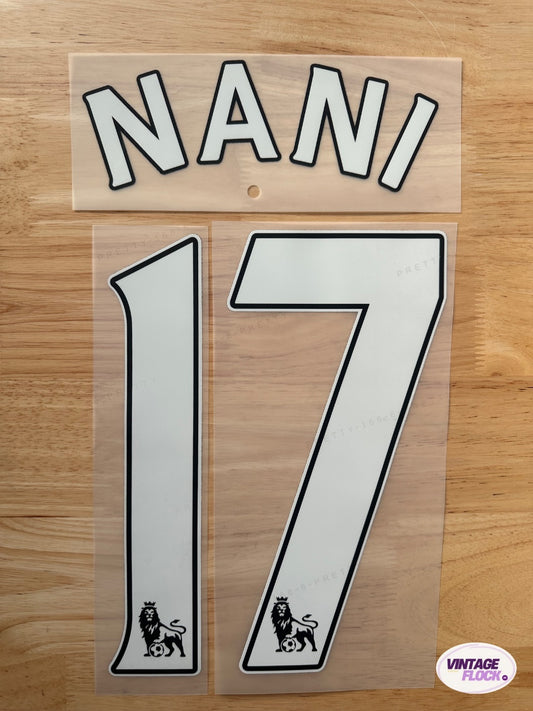 Flocage Nani N°17 Manchester United 2007-2013 vintage