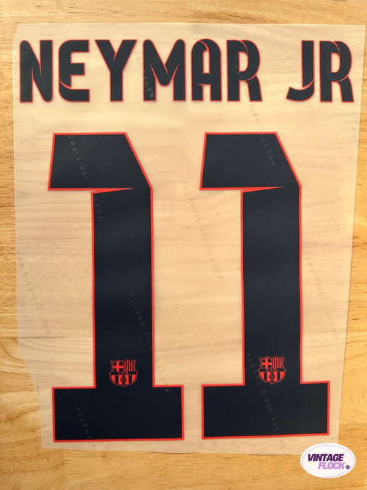 Flocage Neymar JR N°11 FC Barcelone 2013-2014 Exterieur vintage