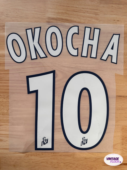 Flocage Okocha N°10 PSG 1999-2000 Exterieur vintage