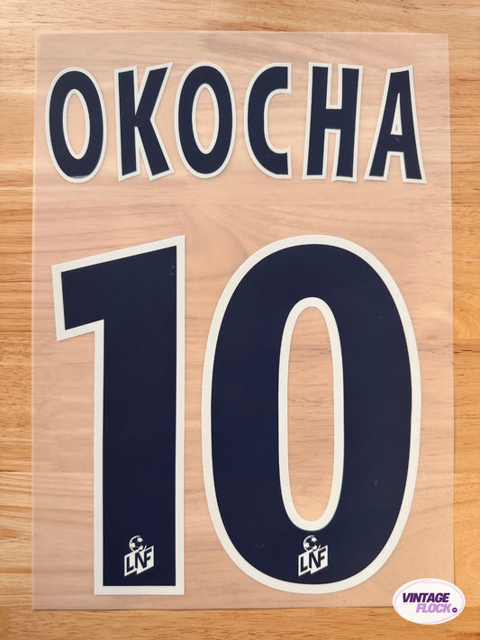 Flocage Okocha N°10 PSG 2001-2002 Exterieur vintage