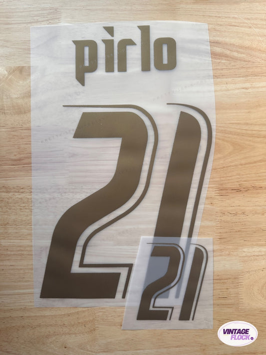 Flocage Pirlo N°21 Italie 2006 domicile vintage
