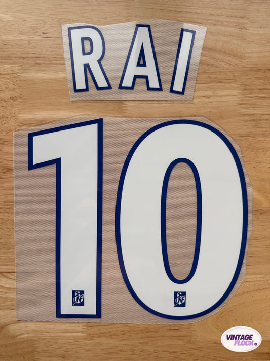 Flocage Rai N°10 PSG 1997-1998 Domicile vintage