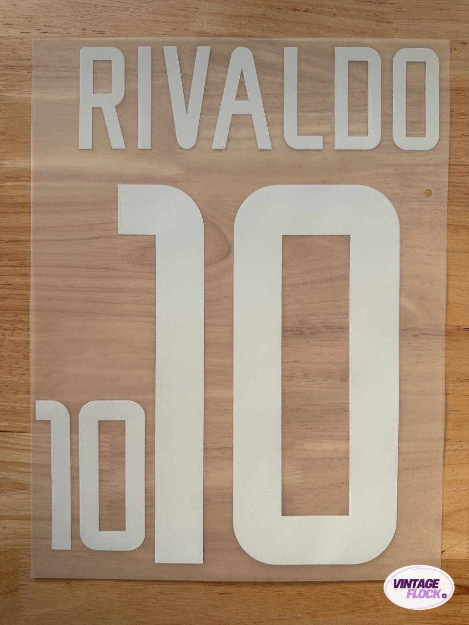 Flocage Rivaldo N°10 Brésil 2002 Exterieur vintage