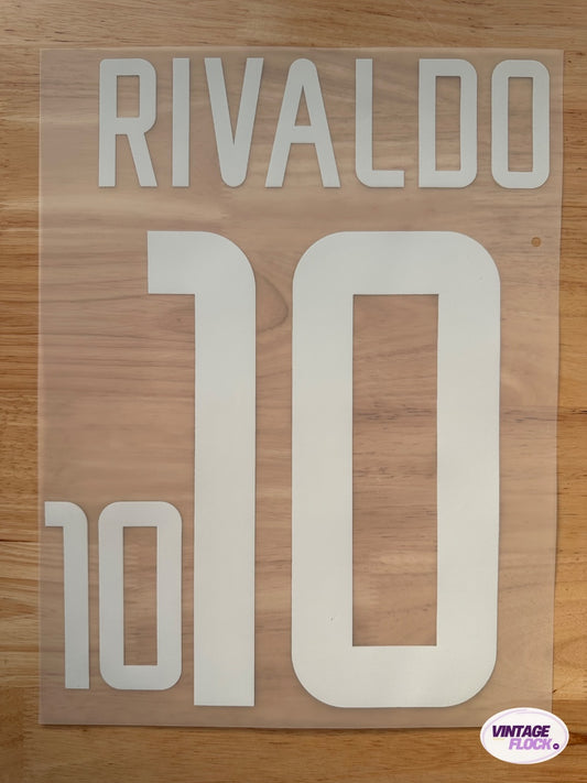 Flocage Rivaldo N°10 Brésil 2002 Exterieur vintage