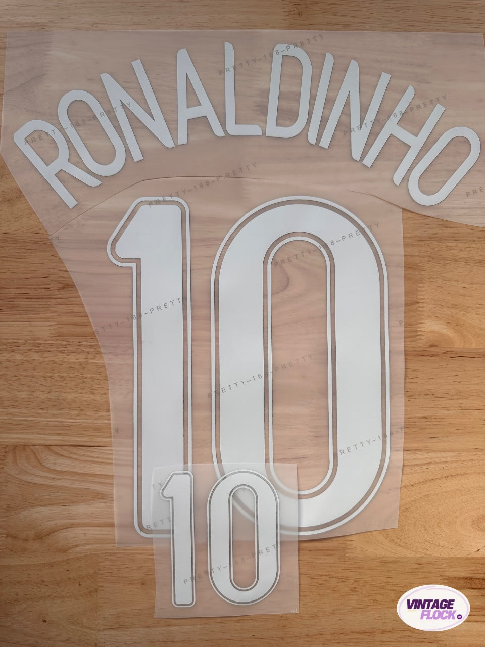 Flocage Ronaldinho N°10 Brésil 2006-2008 Exterieur vintage