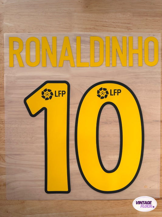 Flocage Ronaldinho N°10 FC Barcelone 2002-2004 Domicile vintage