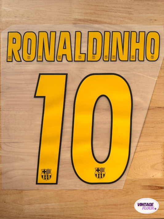 Flocage Ronaldinho N°10 FC Barcelone 2004-2006 Domicile vintage