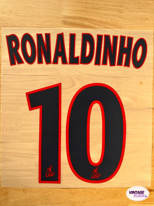 Flocage Ronaldinho N°10 PSG 2002-2003 Exterieur vintage