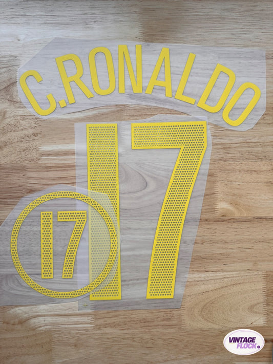 Flocage Ronaldo N°17 Portugal 2004 Domicile vintage