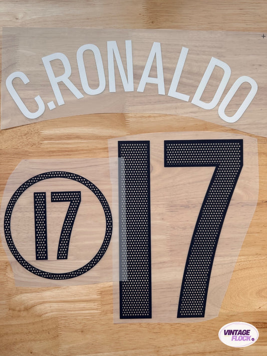 Flocage Ronaldo N°17 Portugal 2004 Exterieur vintage