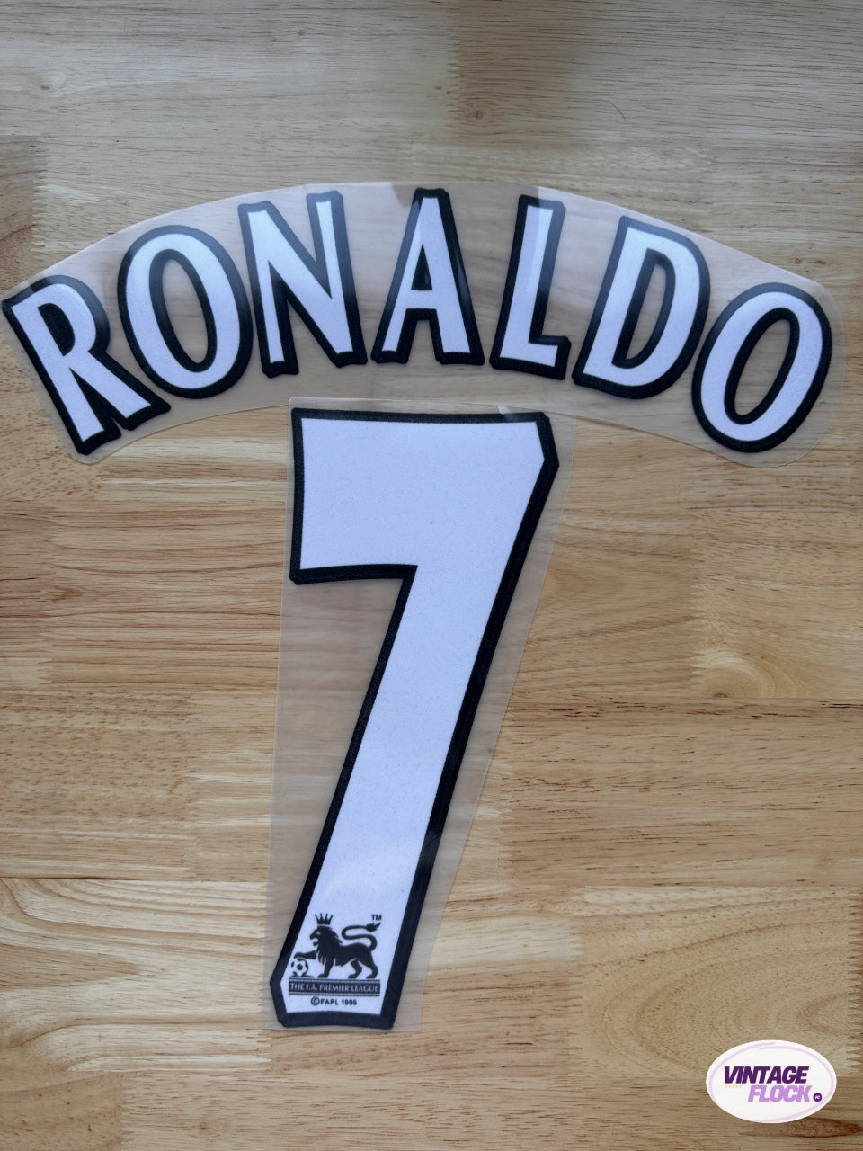 Flocage Ronaldo N°7 Manchester United 2003-2007 Feutrine vintage
