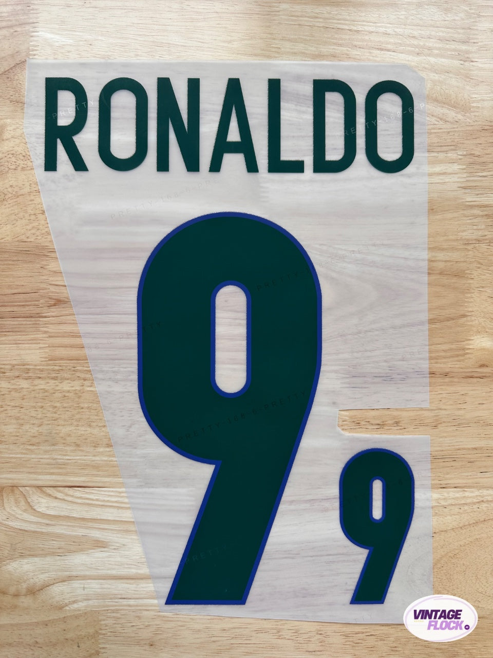 Flocage Ronaldo N°9 Brésil 1998 Domicile vintage