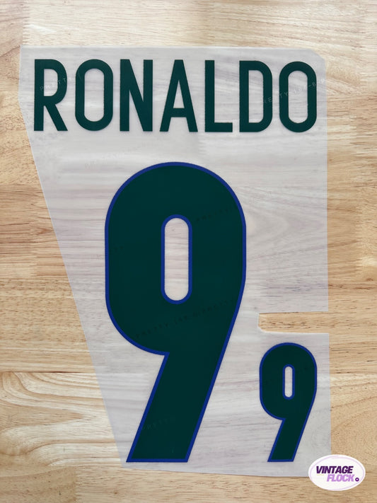 Flocage Ronaldo N°9 Brésil 1998 Domicile vintage