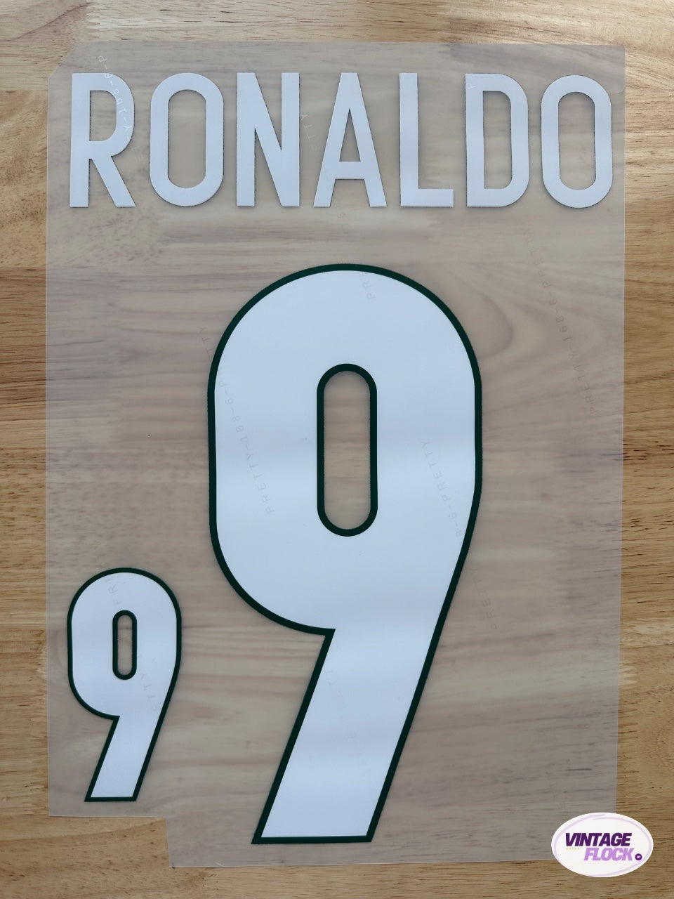 Flocage Ronaldo N°9 Brésil 1998 Exterieur vintage