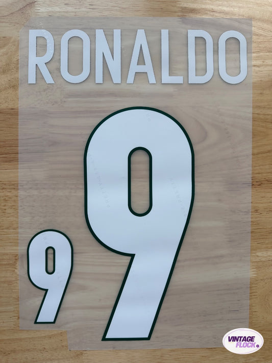 Flocage Ronaldo N°9 Brésil 1998 Exterieur vintage