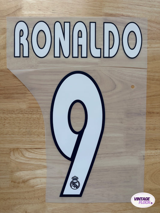 Flocage Ronaldo N°9 Real Madrid 2003-2004 Exterieur vintage