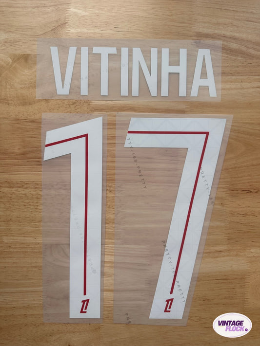 Flocage Vitinha N°17 PSG 2025-2026 Domicile vintage