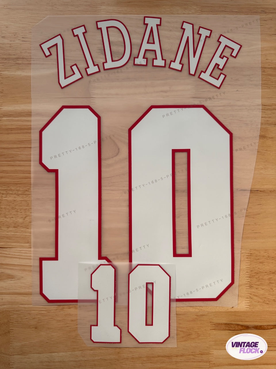 Flocage Zidane N°10 France 1996 Domicile vintage