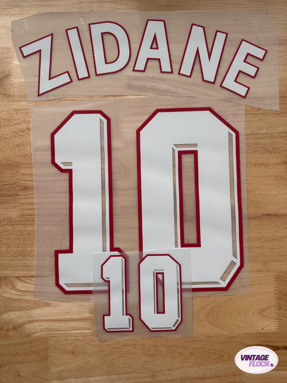 Flocage Zidane N°10 France 1998 Domicile vintage