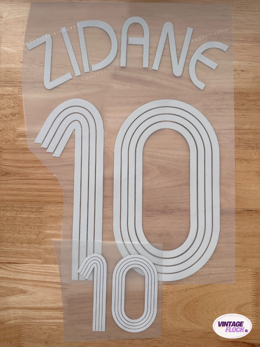 Flocage Zidane N°10 France 2006 Domicile vintage