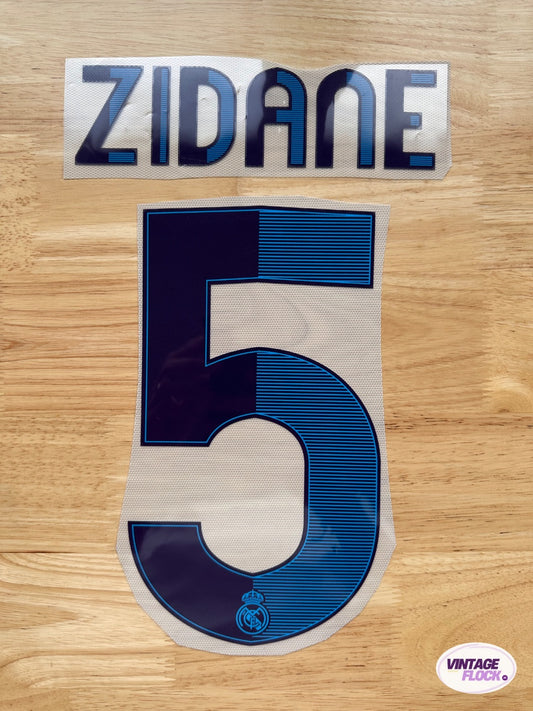 Flocage Zidane N°5 Real Madrid 2012-2013 Hommage vintage