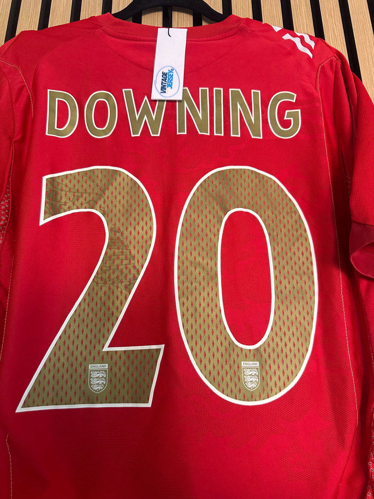 Maillot Angleterre Extérieur 2006-2008 Downing vintage - photo 7 sur 10