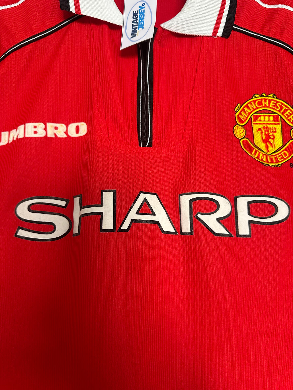 Maillot Manchester United Domicile 1998-2000 vintage - photo 6 sur 12
